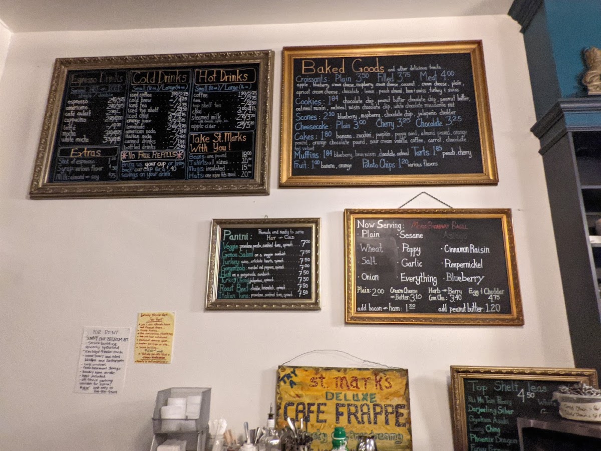 St Mark's Coffee House Menu - Image 2